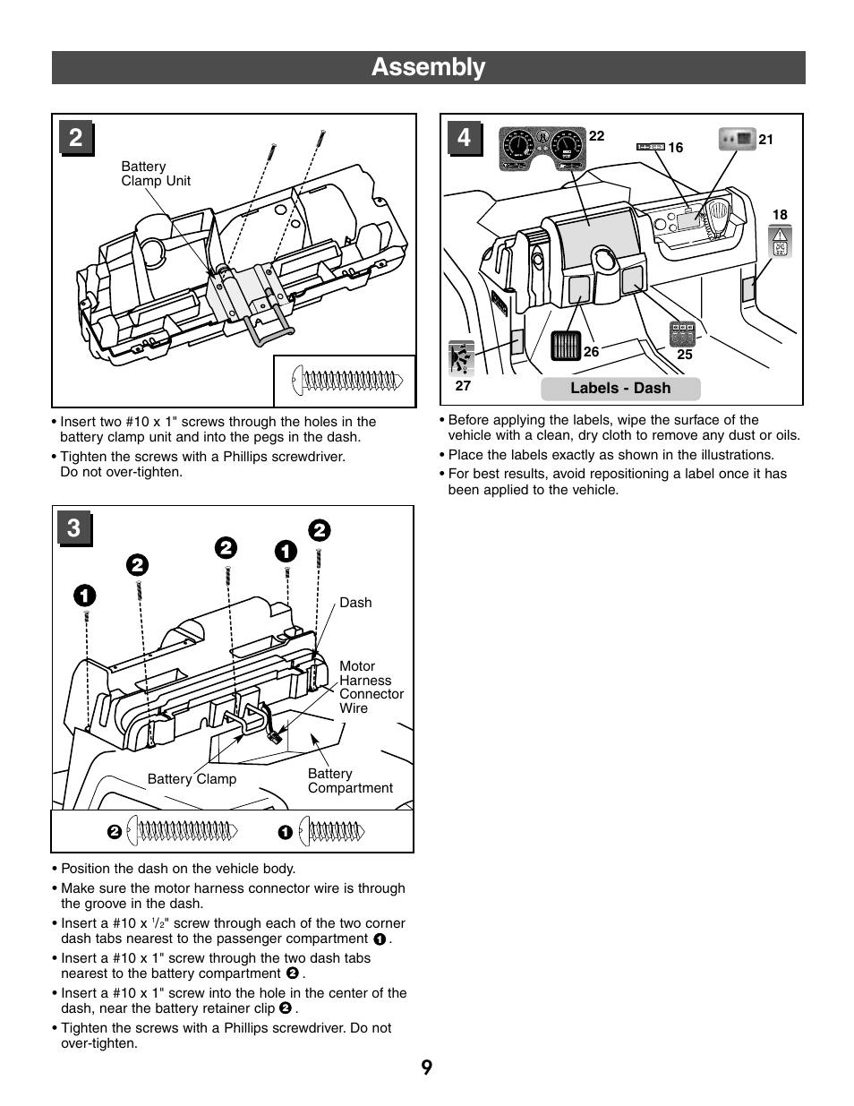 Assembly | Fisher-Price C2390 User Manual | Page 9 / 28