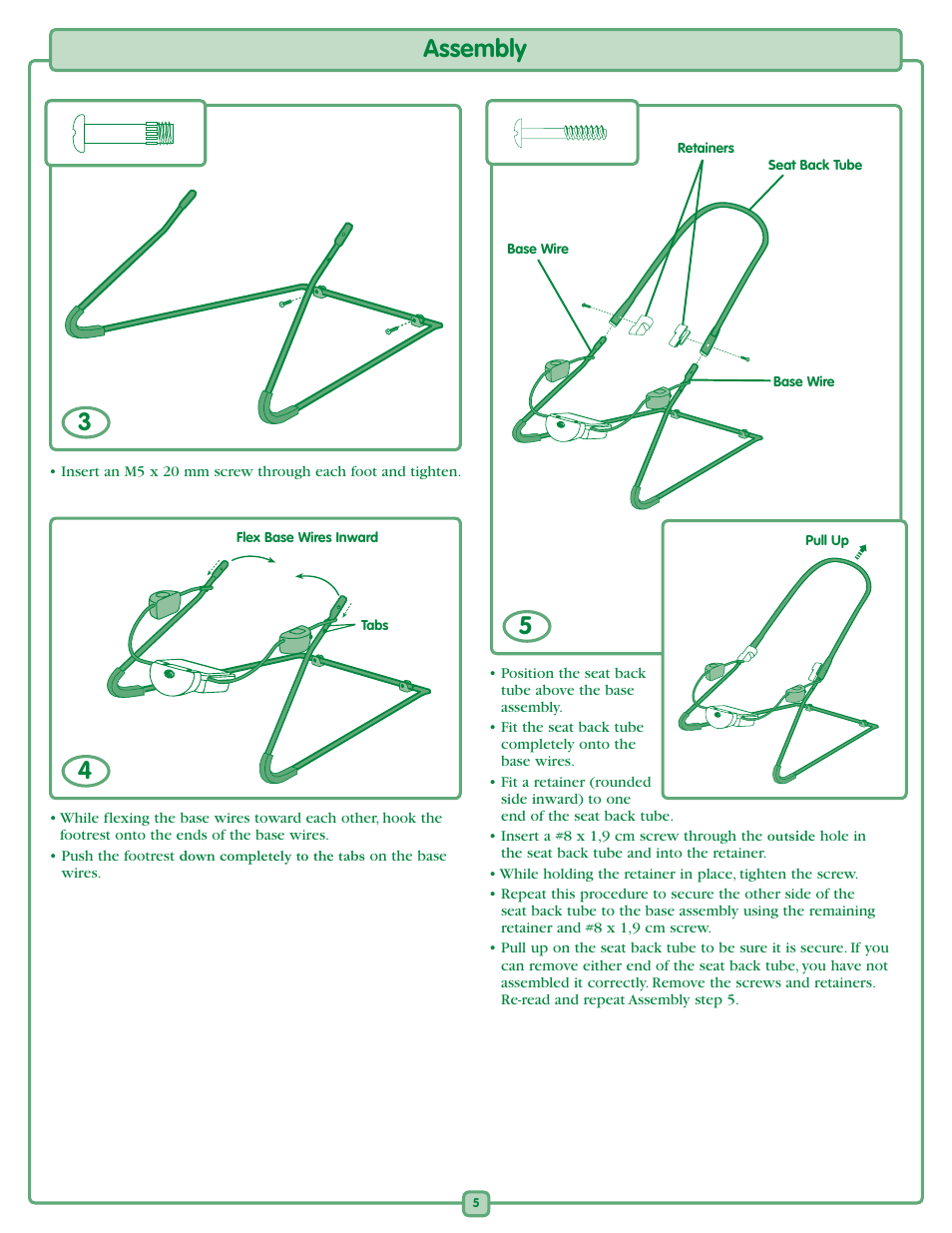 Assembly | Fisher-Price K2566 User Manual | Page 5 / 8