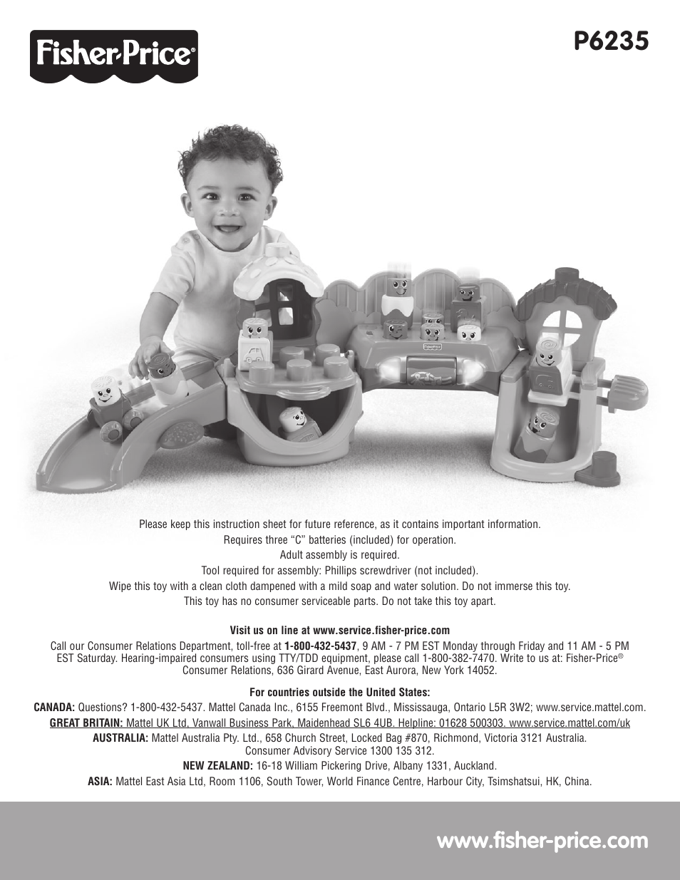 Fisher-Price P6235 User Manual | 6 pages