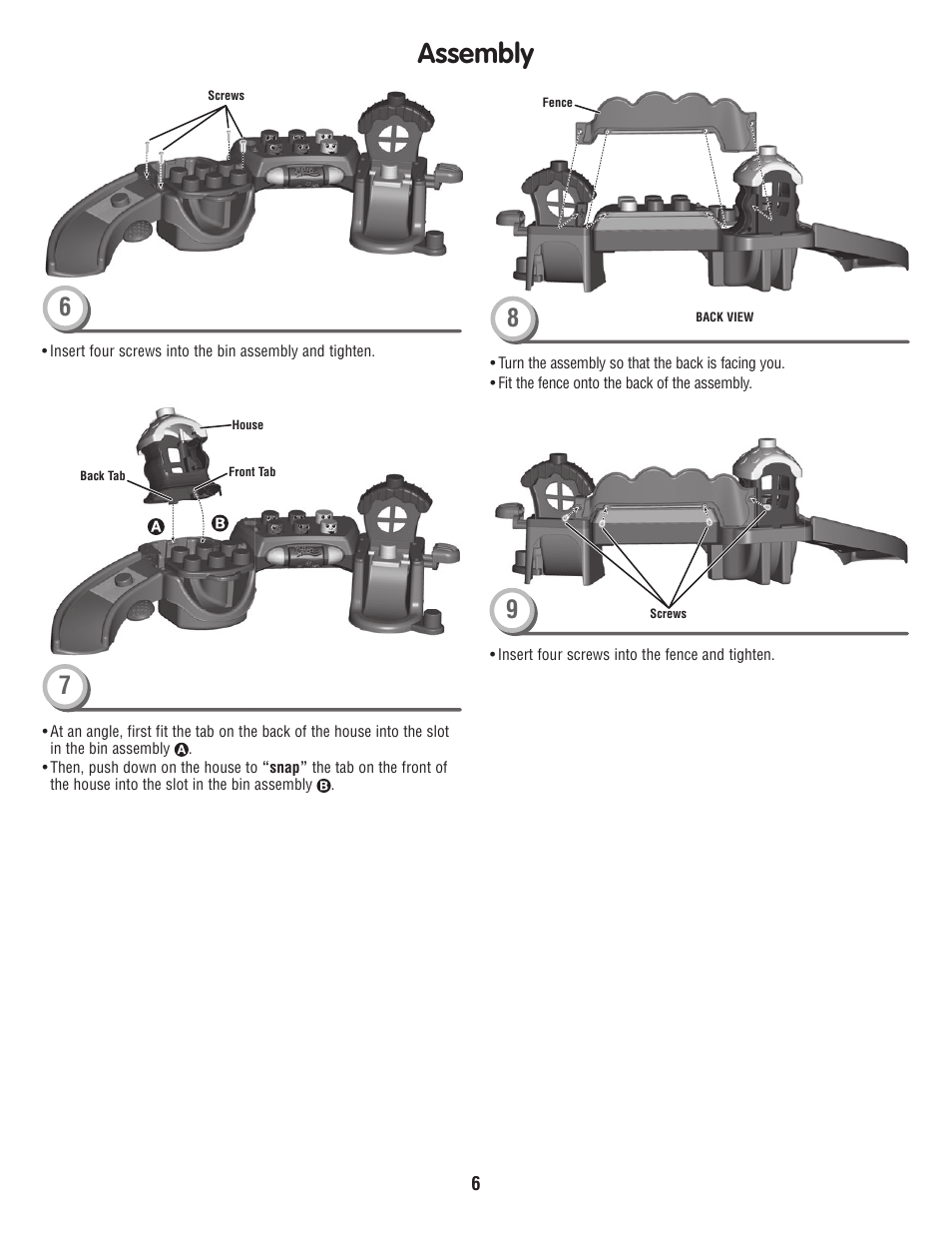 Assembly | Fisher-Price P6235 User Manual | Page 6 / 6