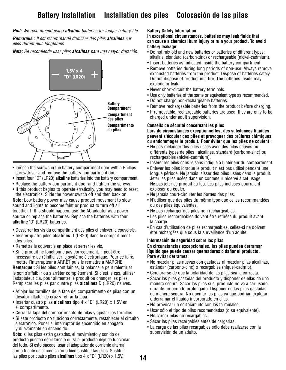 Fisher-Price T1456 User Manual | Page 14 / 24