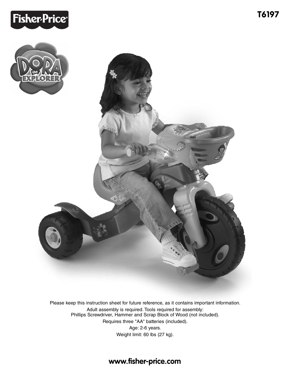 Fisher-Price DORA THE EXPLORER T6197 User Manual | 8 pages