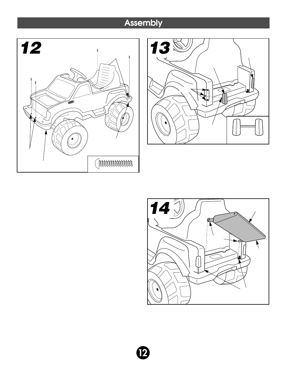 Assembly | Fisher-Price 75547 User Manual | Page 12 / 28