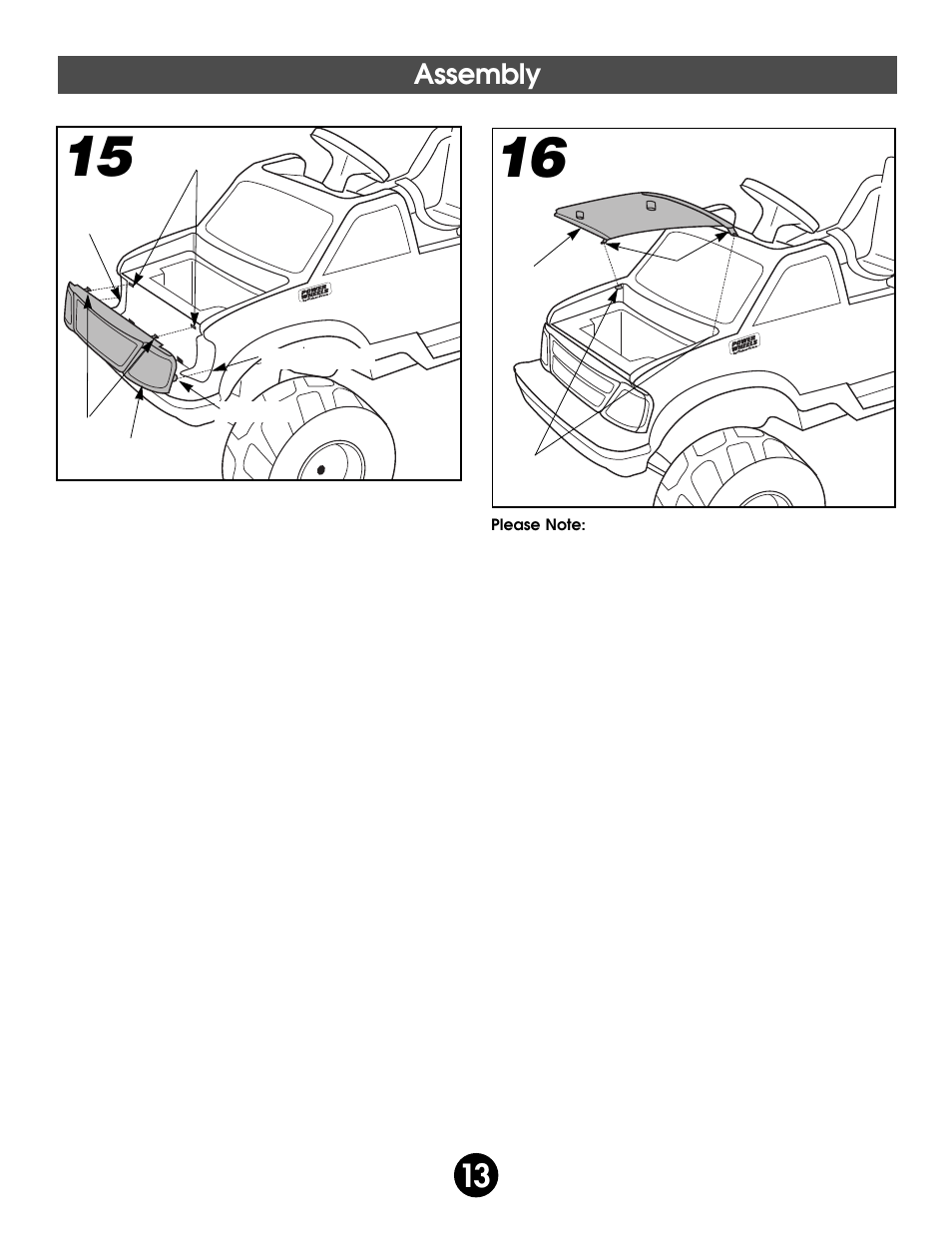 Assembly | Fisher-Price 75547 User Manual | Page 13 / 28