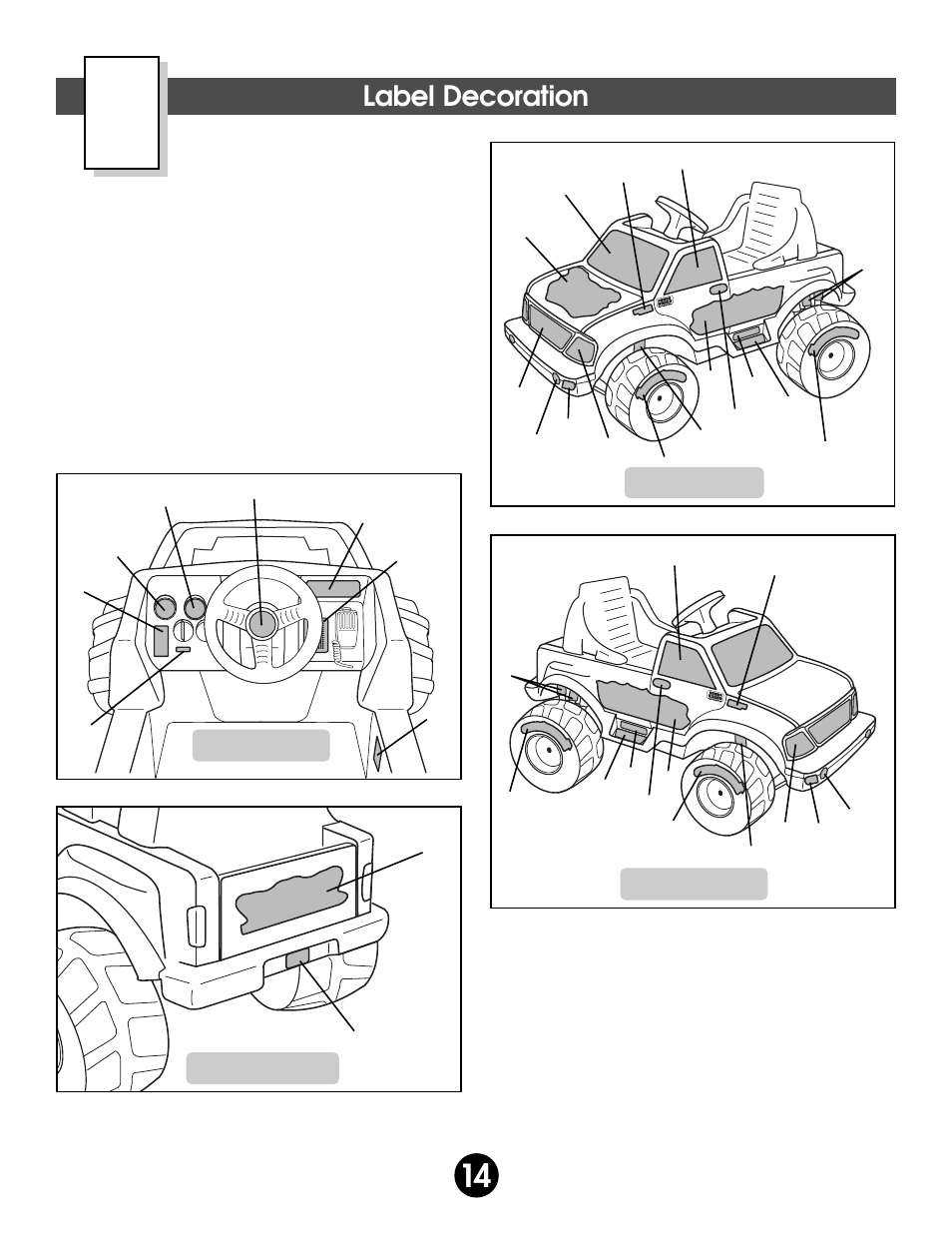 Label decoration | Fisher-Price 75547 User Manual | Page 14 / 28
