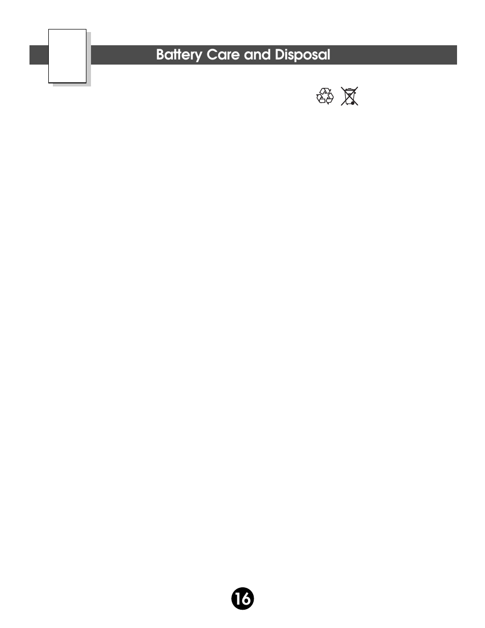 Battery care and disposal, Care disposal | Fisher-Price 75547 User Manual | Page 16 / 28