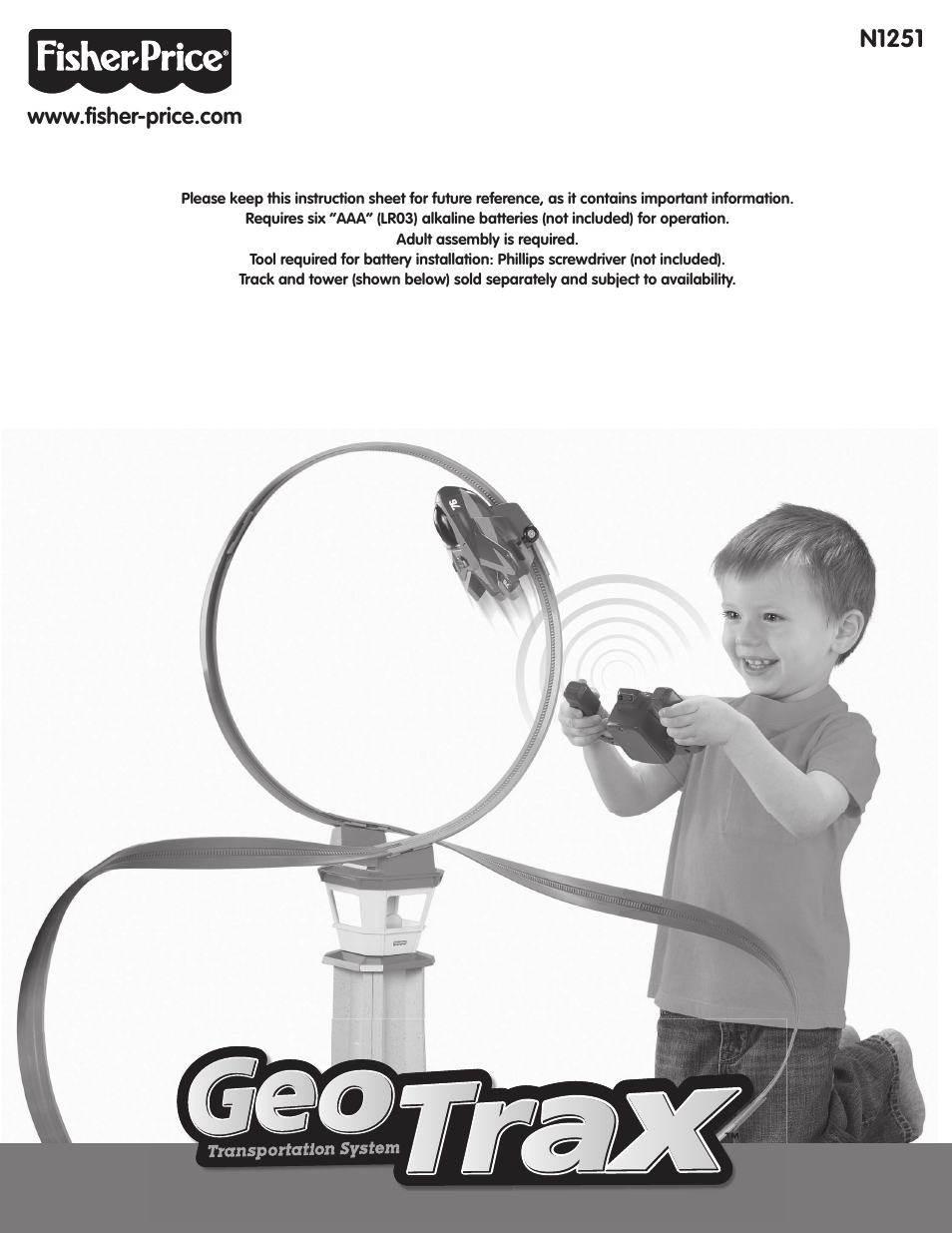 Fisher-Price GEOTRAX N1251 User Manual | 4 pages