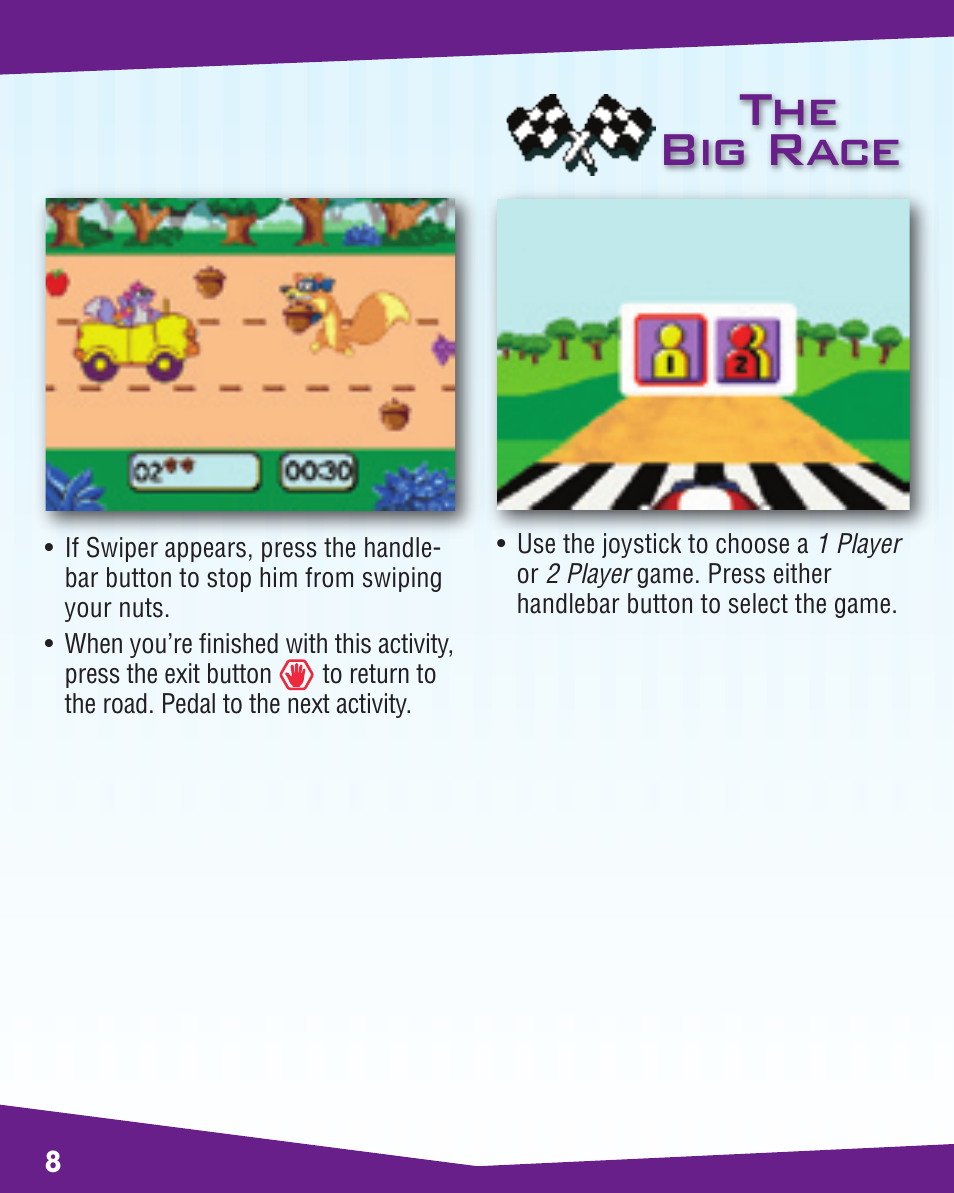 The big race | Fisher-Price SMART CYCLE K6689 User Manual | Page 8 / 16