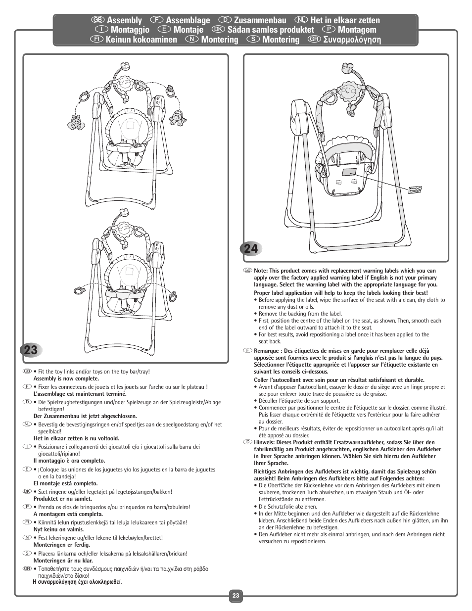 Fisher-Price G5918 User Manual | Page 23 / 40