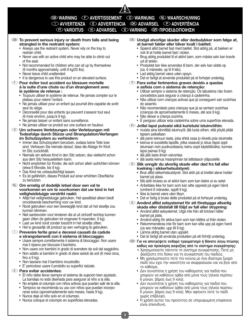 Fisher-Price G5918 User Manual | Page 3 / 40