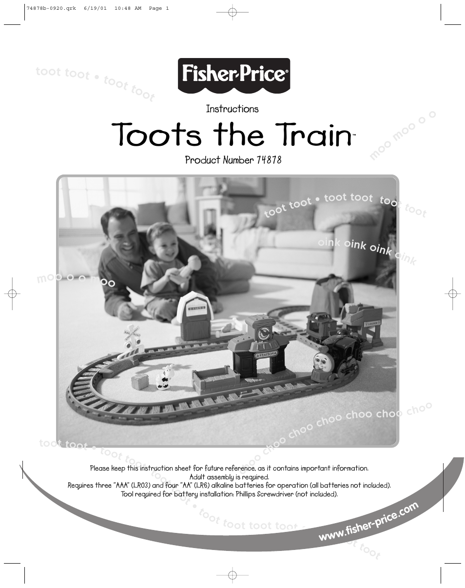 Fisher-Price TOOTS THE TRAIN 74878 User Manual | 12 pages