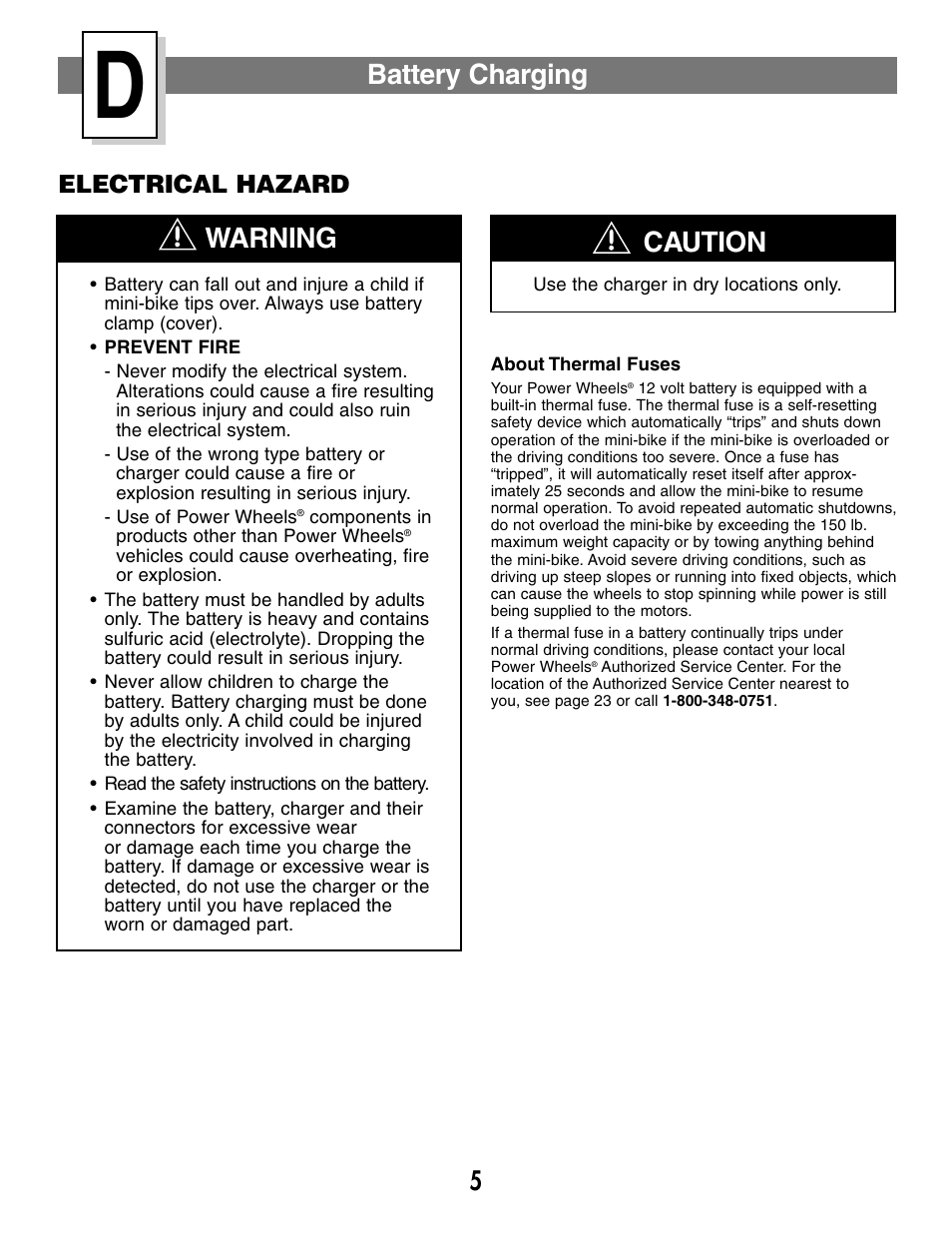 Battery charging, Warning, Caution | Electrical hazard | Fisher-Price MX3 73535 User Manual | Page 5 / 28