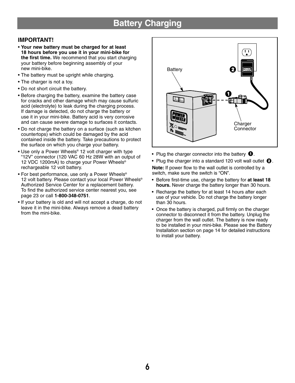 Battery charging | Fisher-Price MX3 73535 User Manual | Page 6 / 28