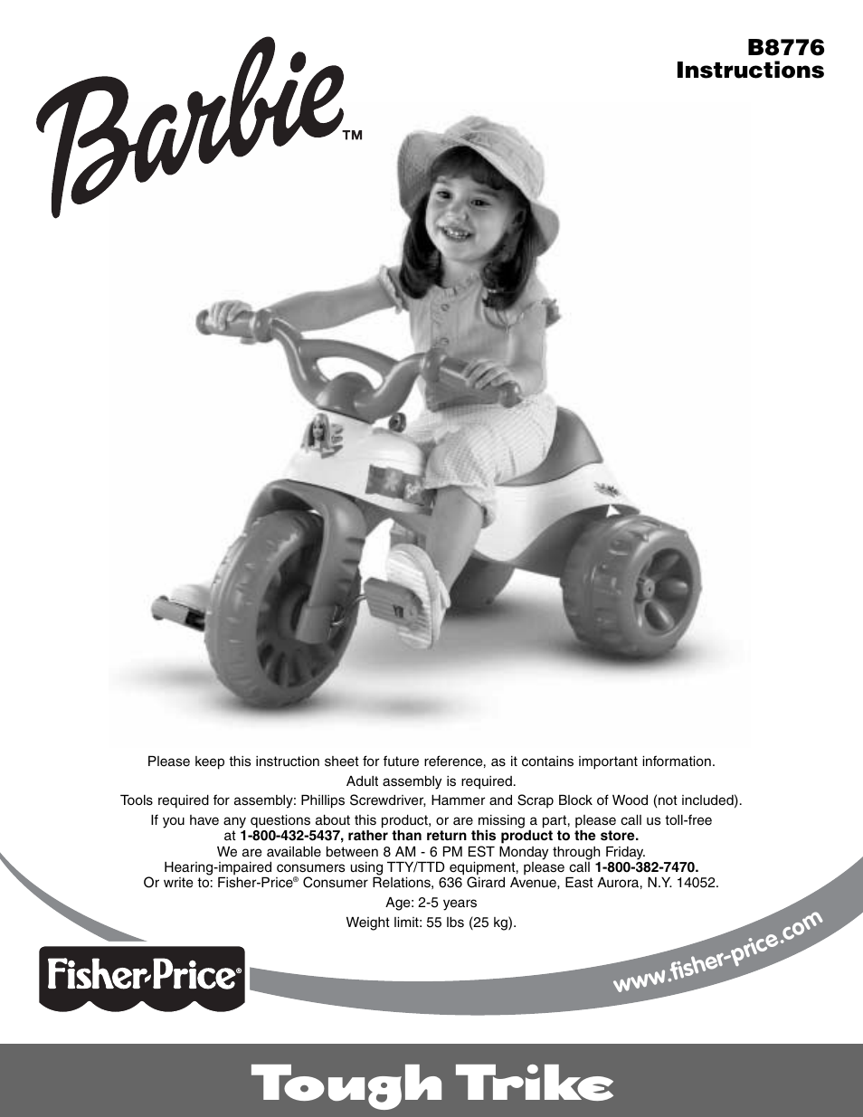 Fisher-Price B8776 User Manual | 6 pages