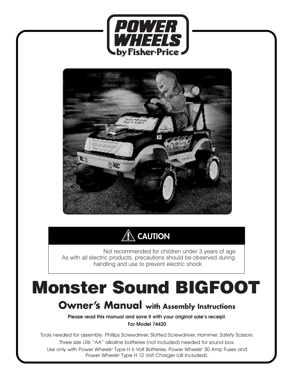 Fisher-Price MONSTER SOUND BIGFOOT 74420 User Manual | 44 pages
