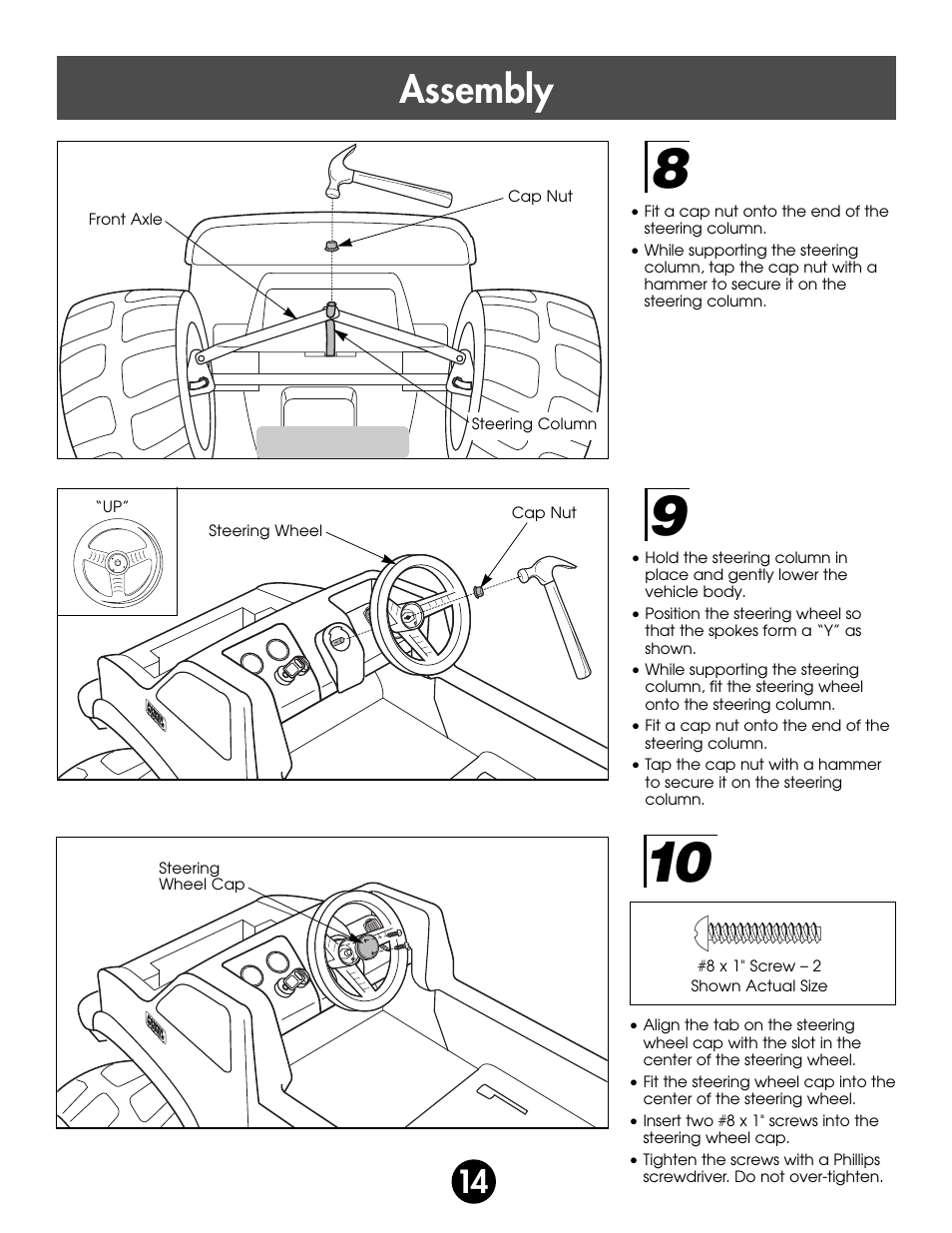 Assembly | Fisher-Price MONSTER SOUND BIGFOOT 74420 User Manual | Page 14 / 44