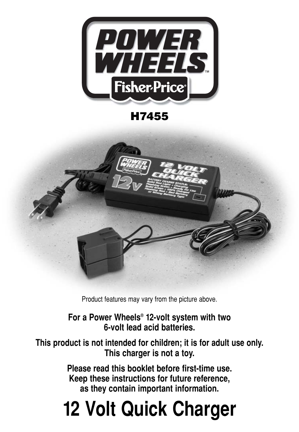 Fisher-Price POWER WHEELS H7455 User Manual | 10 pages