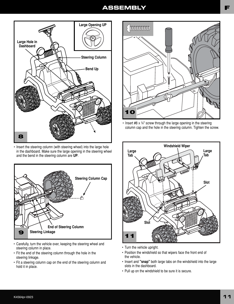 Assembly | Fisher-Price WRANGLER K4564 User Manual | Page 11 / 24