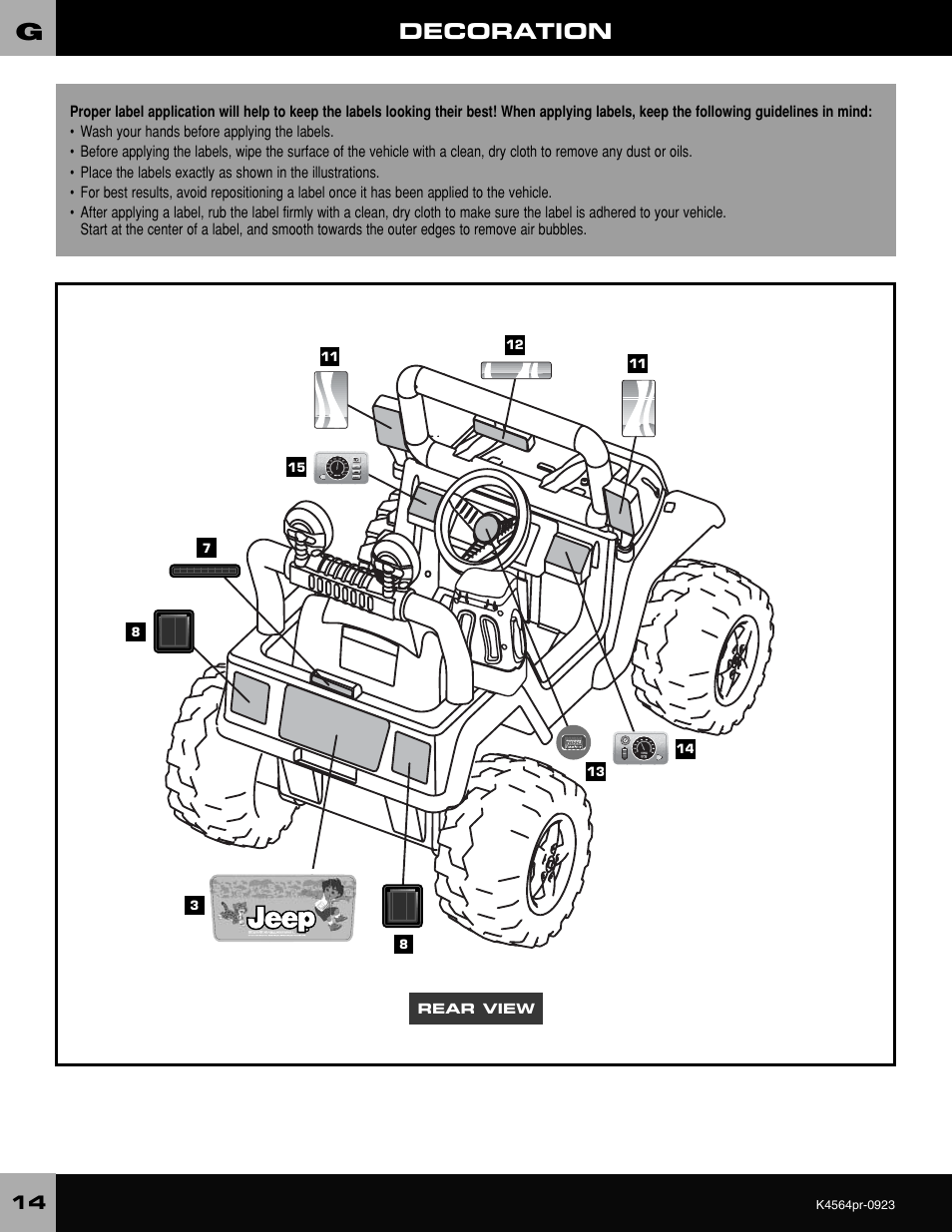 Decoration | Fisher-Price WRANGLER K4564 User Manual | Page 14 / 24