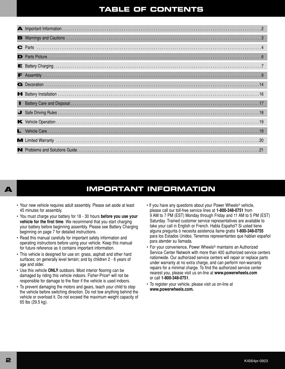 Fisher-Price WRANGLER K4564 User Manual | Page 2 / 24