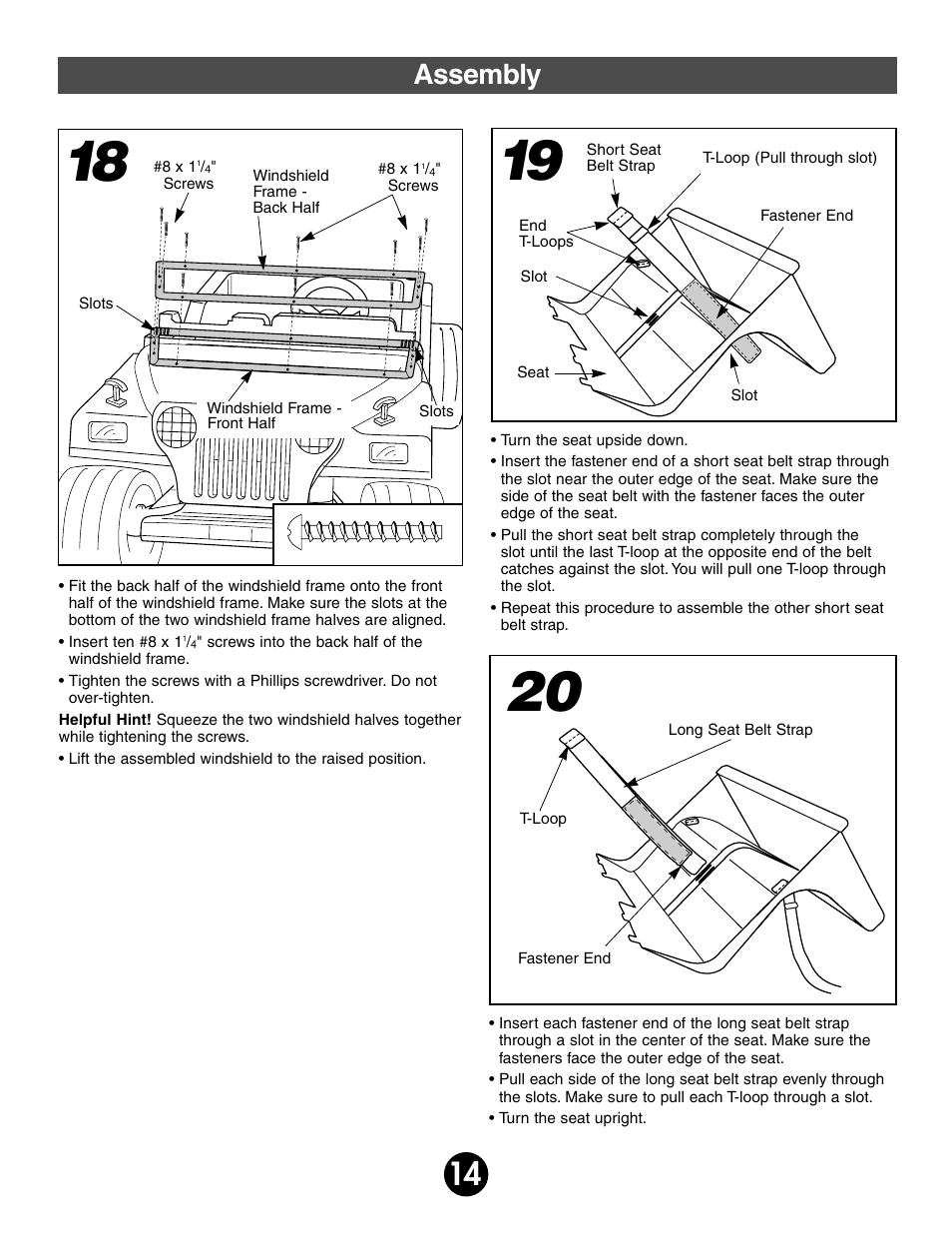 Assembly | Fisher-Price JEEP WRANGLER 74020 User Manual | Page 14 / 32