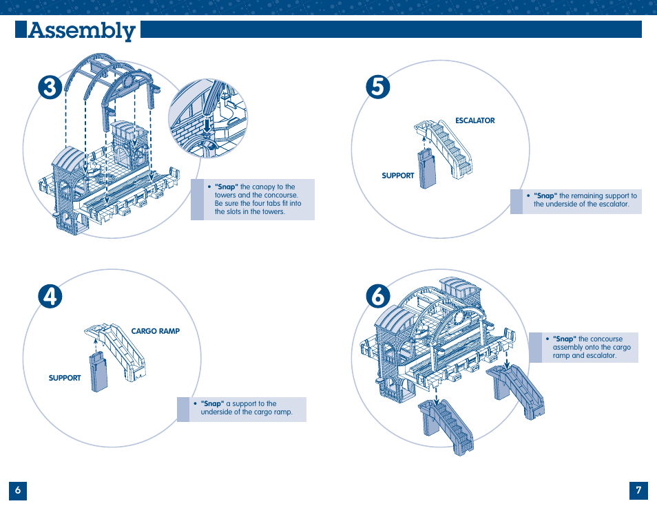 Assembly | Fisher-Price GEOTRAX M2809 User Manual | Page 4 / 9