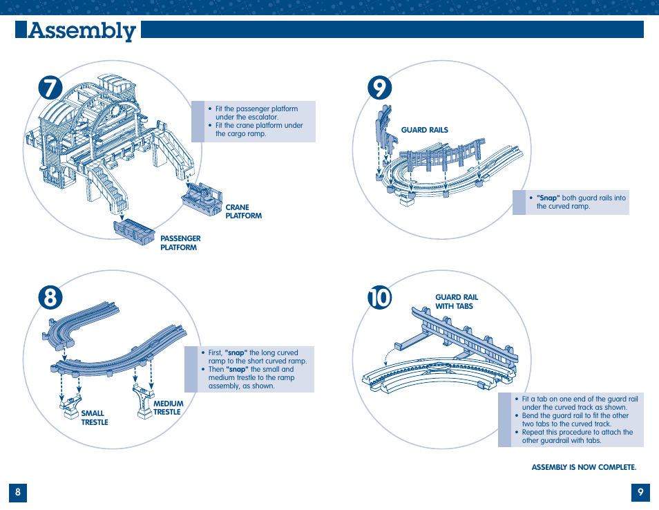 Assembly | Fisher-Price GEOTRAX M2809 User Manual | Page 5 / 9