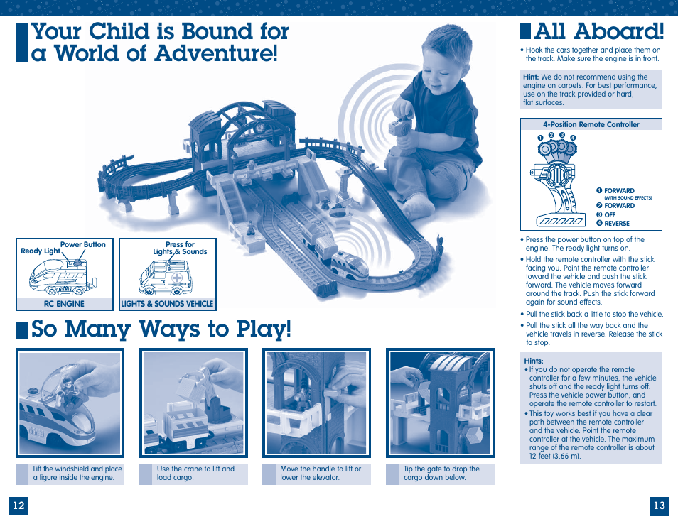 So many ways to play | Fisher-Price GEOTRAX M2809 User Manual | Page 7 / 9