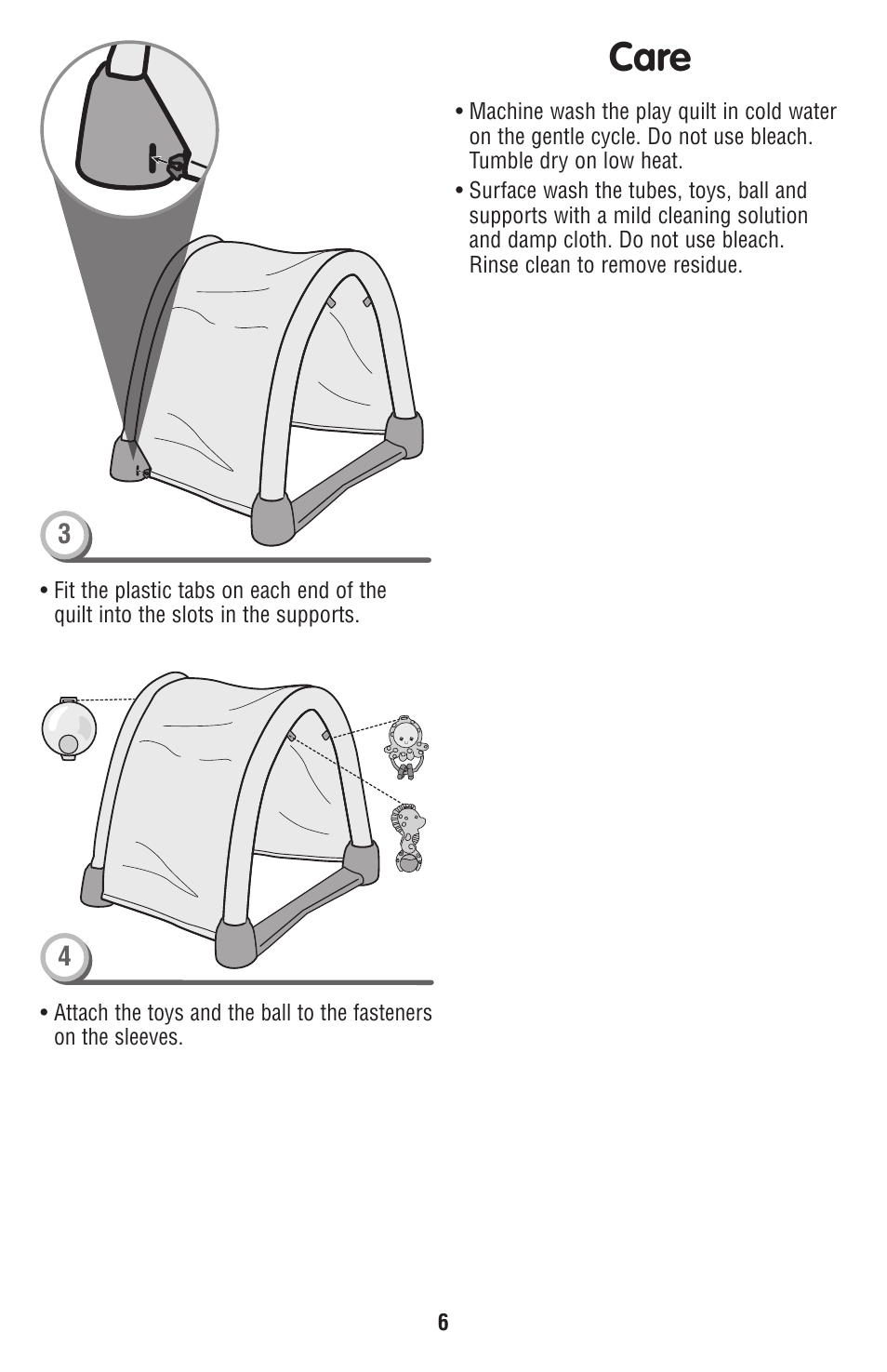 Care | Fisher-Price NONE FOUND P5331 User Manual | Page 6 / 6
