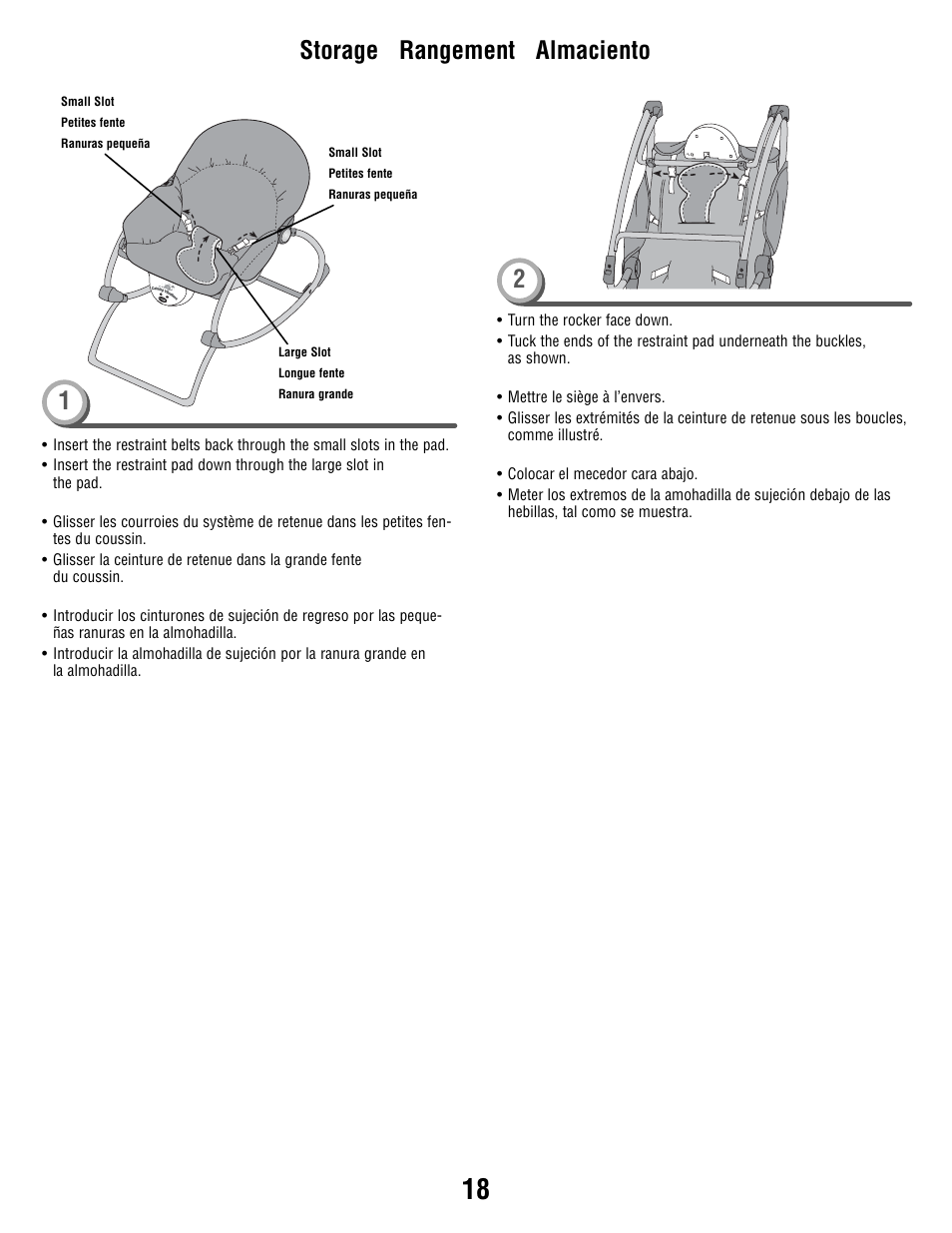 Storage rangement almaciento | Fisher-Price P3334 User Manual | Page 18 / 20