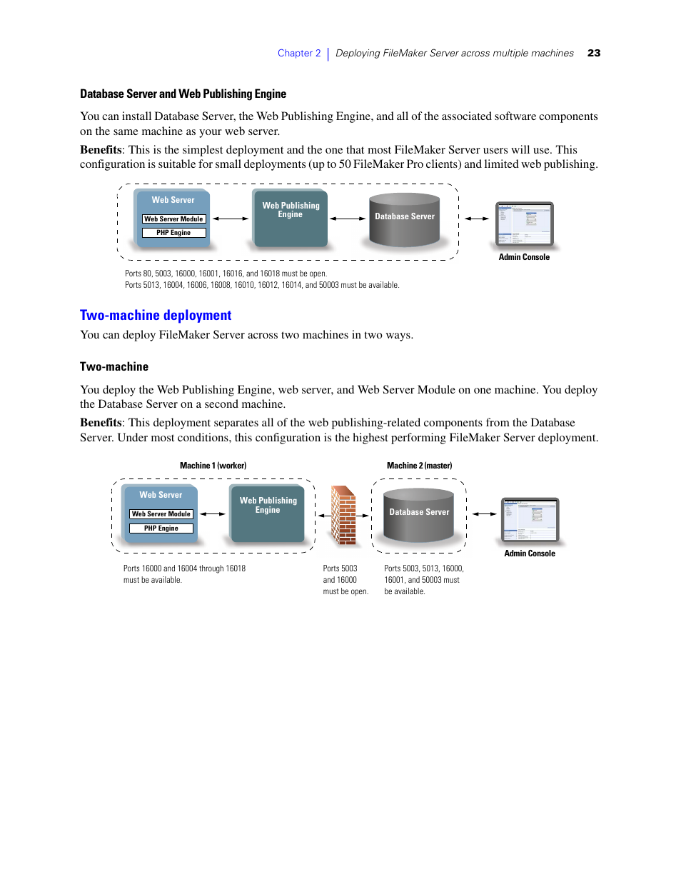 Two-machine deployment | FileMaker G0600 User Manual | Page 23 / 72