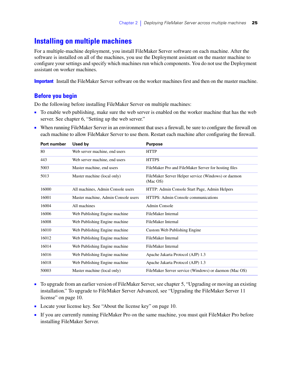 Installing on multiple machines, Before you begin | FileMaker G0600 User Manual | Page 25 / 72