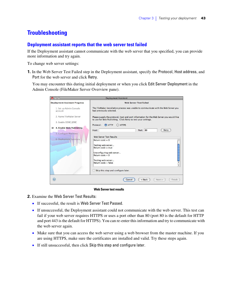 Troubleshooting | FileMaker G0600 User Manual | Page 43 / 72
