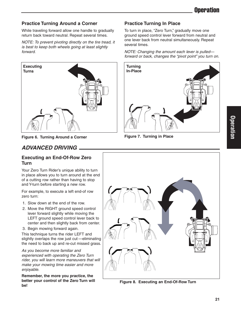 Operation, Advanced driving | Ferris Industries 5900619 User Manual | Page 23 / 52