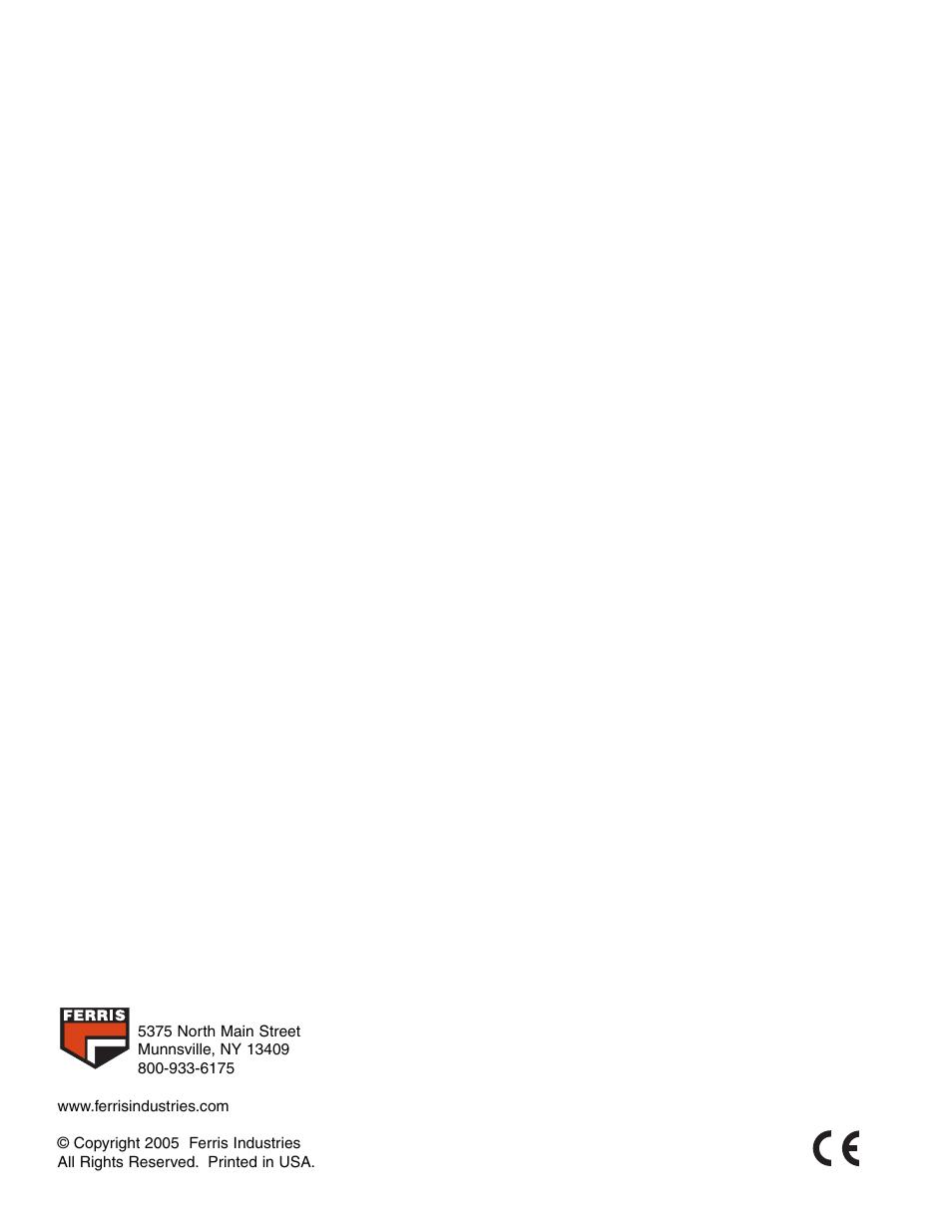Operator’s manual, Hydrowalk series | Ferris Industries Ddskav15 User Manual | Page 44 / 44