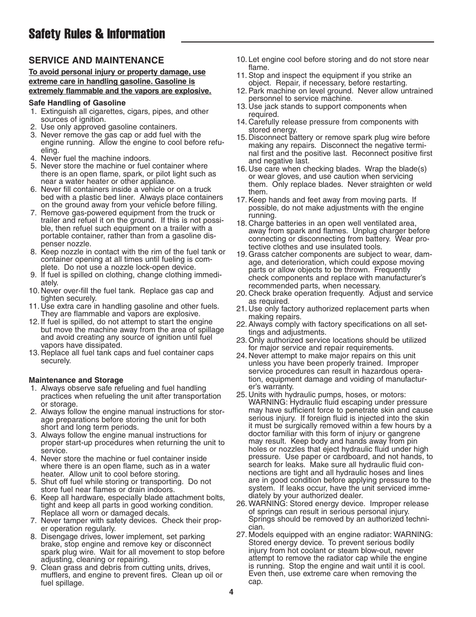 Safety rules & information | Ferris Industries BGF36KAV15 User Manual | Page 6 / 36