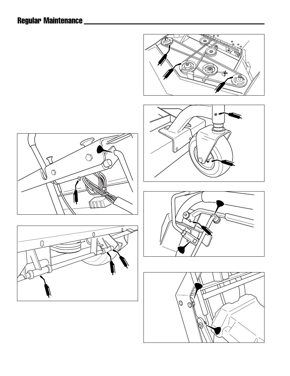 Regular maintenance, Lubrication | Ferris Industries Hydrowalk Series DDSKAV23CE User Manual | Page 18 / 43