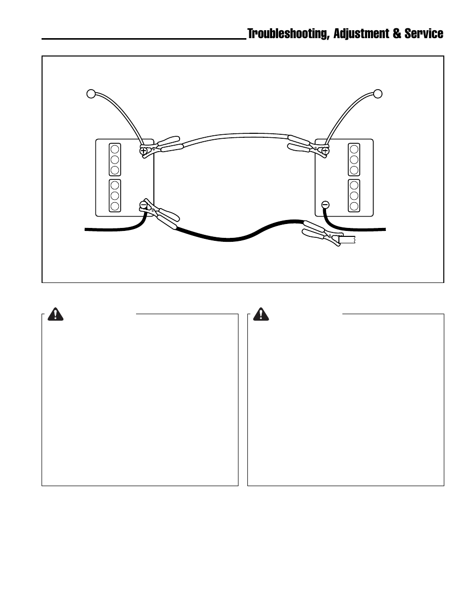 Warning, Troubleshooting, adjustment & service | Ferris Industries Hydrowalk Series DDSKAV23CE User Manual | Page 33 / 43