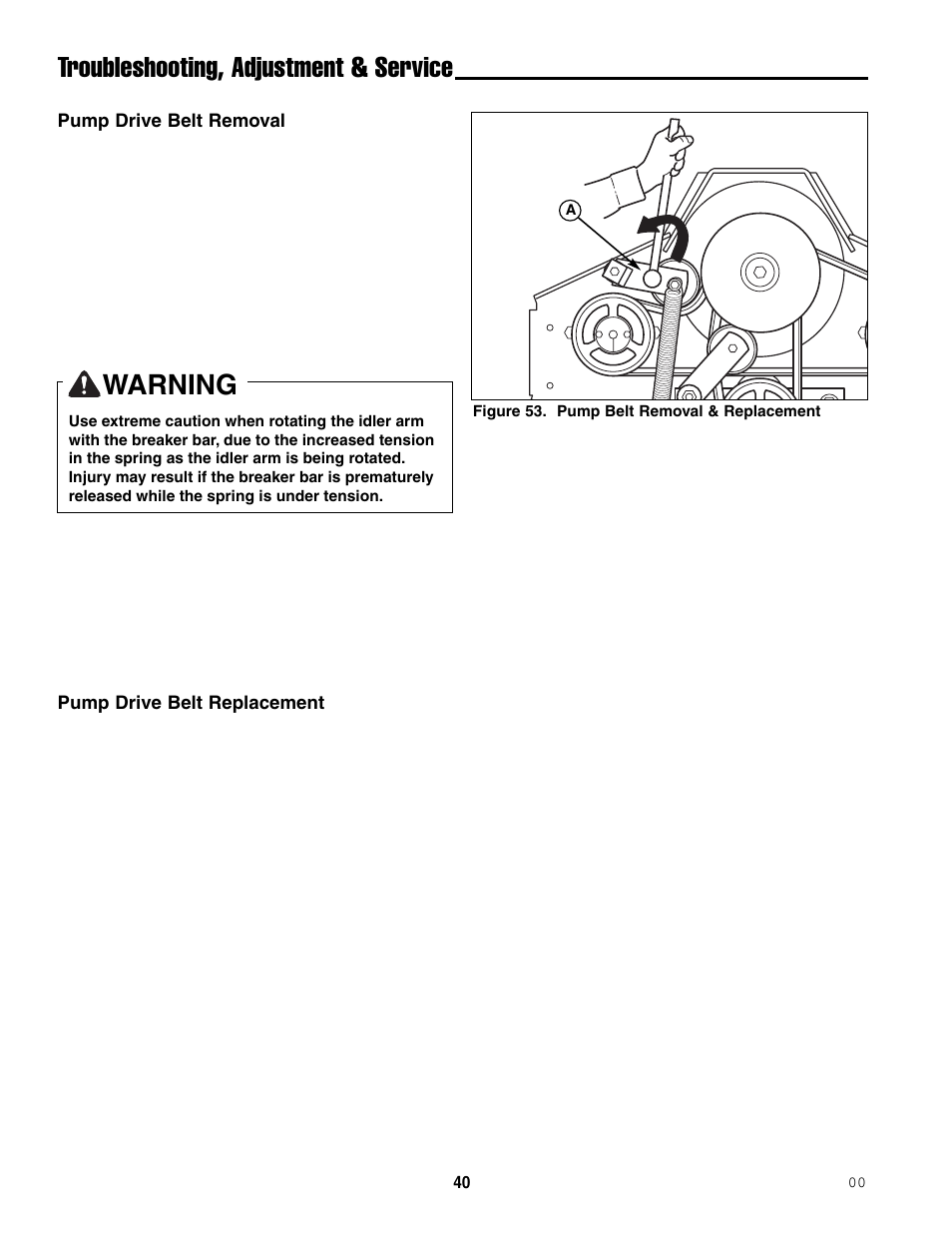 Troubleshooting, adjustment & service, Warning | Ferris Industries 5000/72R User Manual | Page 42 / 55