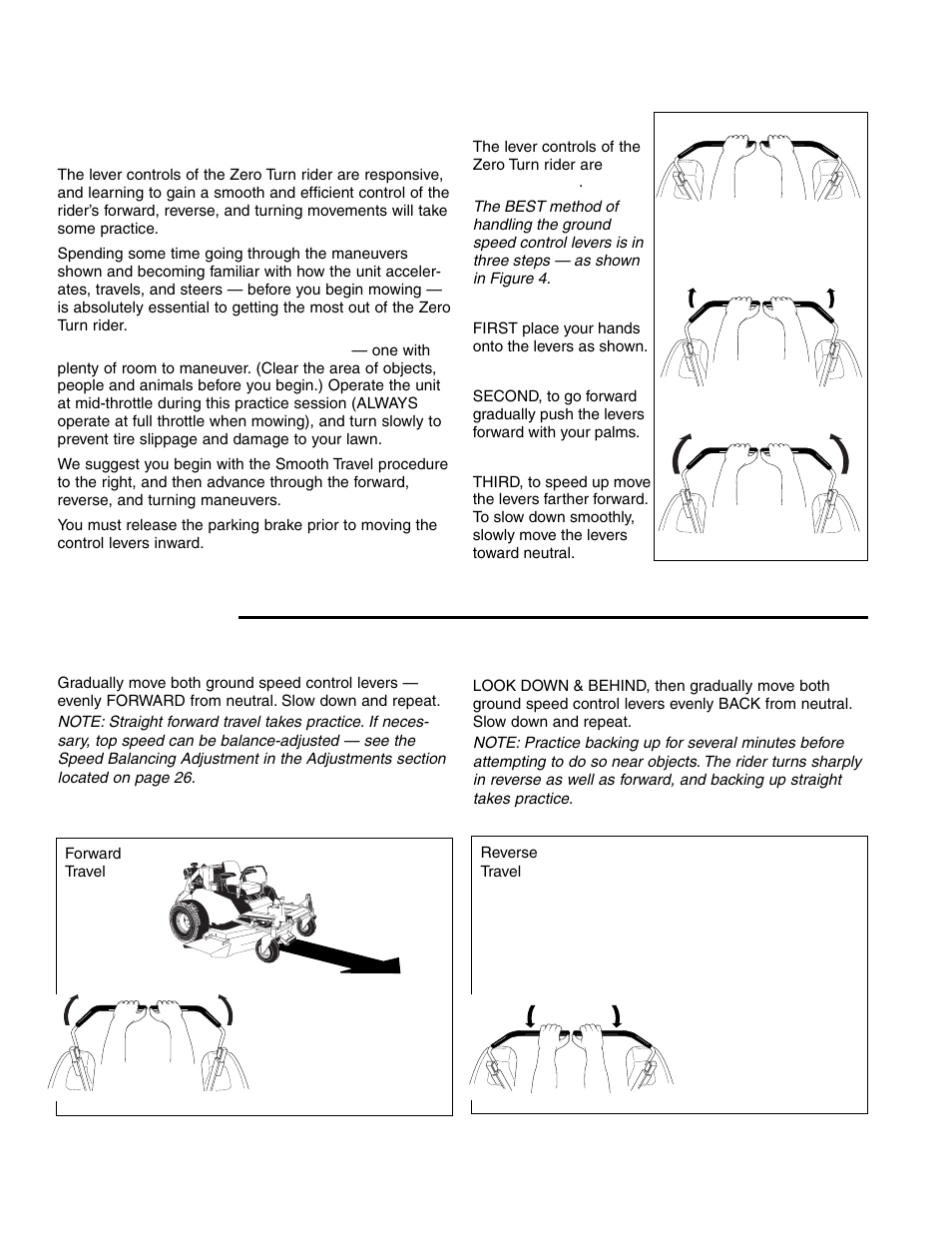 Basic driving, Zero turn driving practice | Ferris Industries IS4500ZC28D61CE User Manual | Page 16 / 52