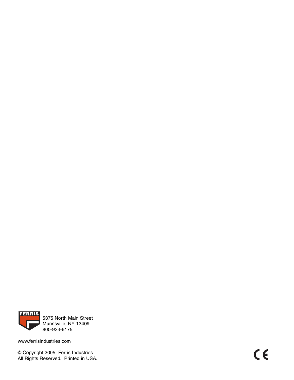 Operator’s manual, Is4500z series | Ferris Industries IS4500ZC28D61CE User Manual | Page 52 / 52