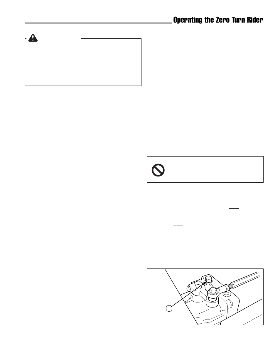Warning, Operating the zero turn rider, Starting the engine | Stopping the rider, Mowing, Pushing the rider by hand | Ferris Industries IS4000Z/KAV27 User Manual | Page 11 / 46