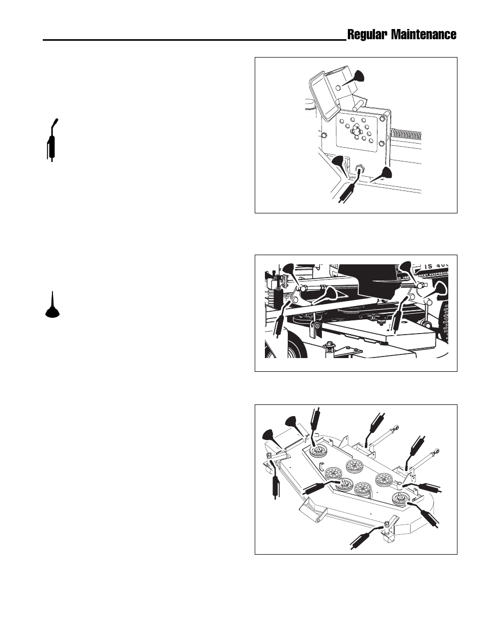 Regular maintenance, Lubrication | Ferris Industries IS4000Z/KAV27 User Manual | Page 19 / 46