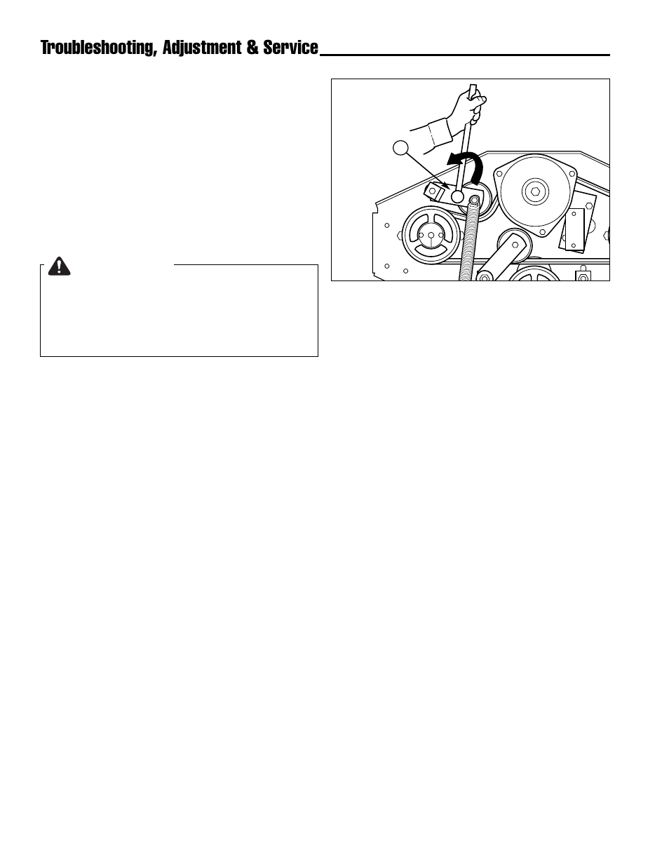 Warning, Troubleshooting, adjustment & service | Ferris Industries IS4000Z/KAV27 User Manual | Page 34 / 46