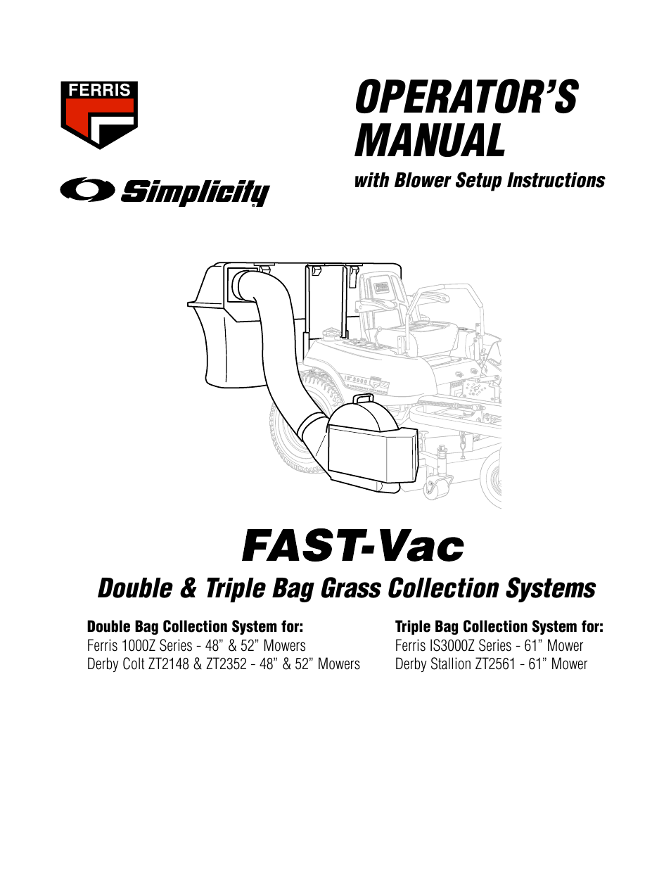 Ferris Industries 1000z Series User Manual | 19 pages