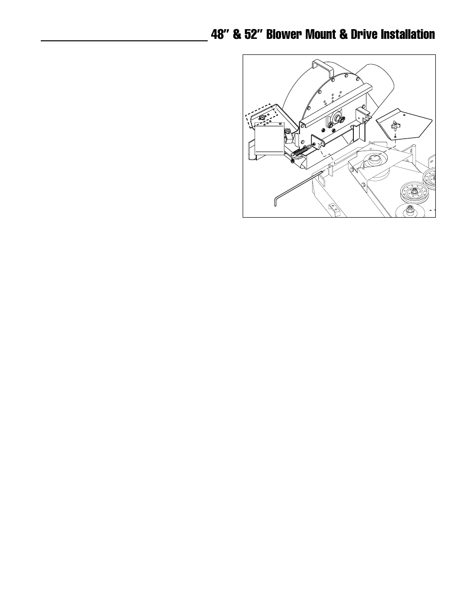 48” & 52” blower mount & drive installation | Ferris Industries 1000z Series User Manual | Page 11 / 19