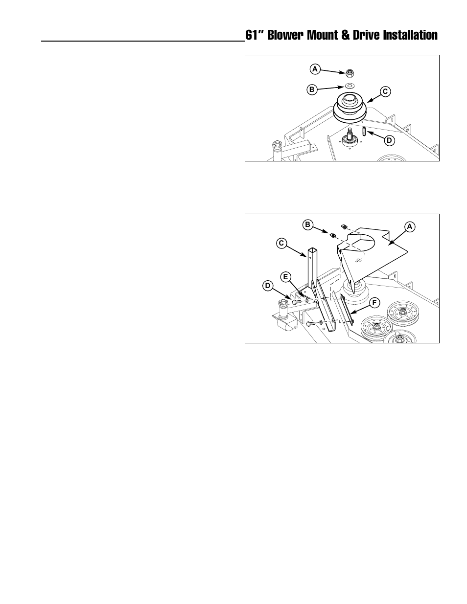 61” blower mount & drive installation | Ferris Industries 1000z Series User Manual | Page 13 / 19