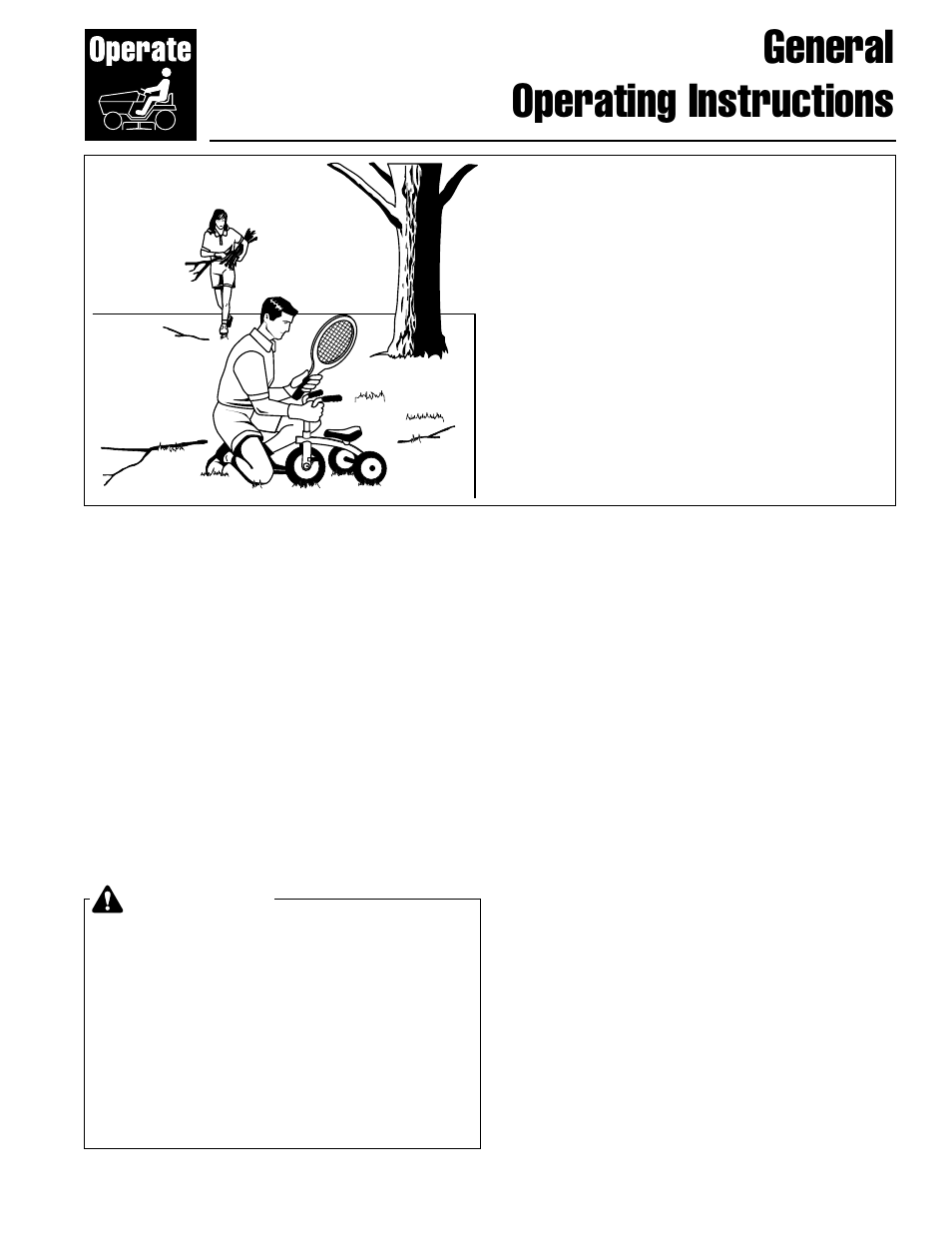 General operating instructions, Warning | Ferris Industries 1000z Series User Manual | Page 5 / 19