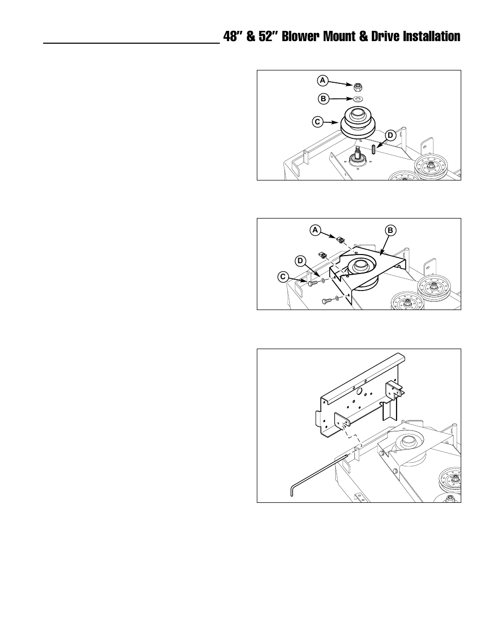 48” & 52” blower mount & drive installation | Ferris Industries 1000z Series User Manual | Page 7 / 19
