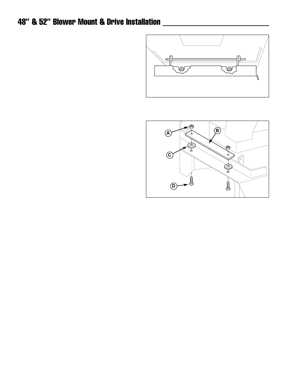 48” & 52” blower mount & drive installation | Ferris Industries 1000z Series User Manual | Page 8 / 19
